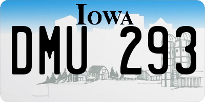 IA license plate DMU293