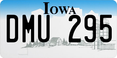 IA license plate DMU295