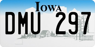 IA license plate DMU297