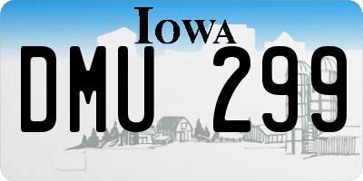 IA license plate DMU299