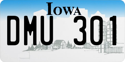 IA license plate DMU301