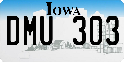 IA license plate DMU303