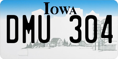 IA license plate DMU304