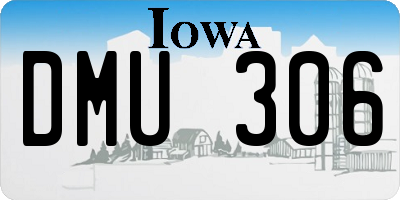IA license plate DMU306