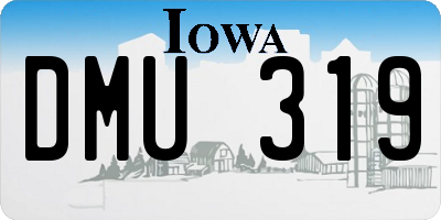 IA license plate DMU319
