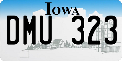 IA license plate DMU323