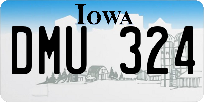 IA license plate DMU324