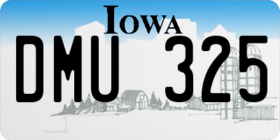 IA license plate DMU325