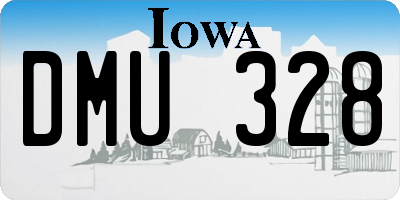 IA license plate DMU328