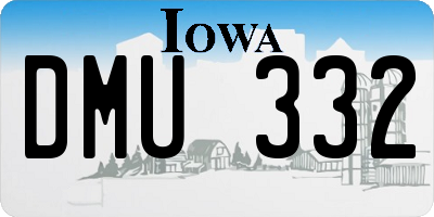 IA license plate DMU332