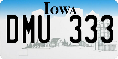 IA license plate DMU333