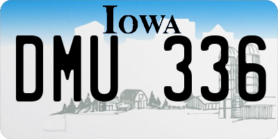 IA license plate DMU336
