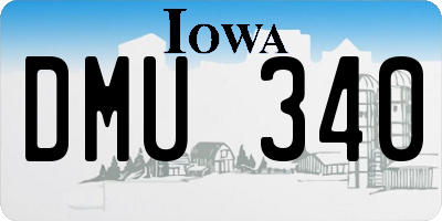 IA license plate DMU340