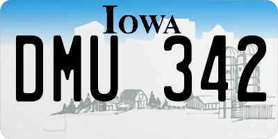 IA license plate DMU342