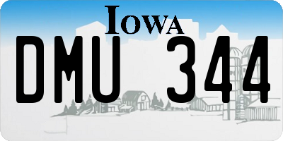 IA license plate DMU344