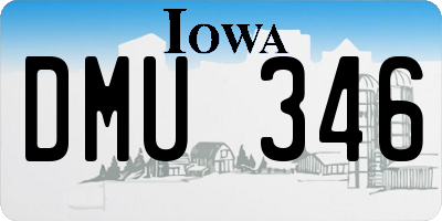 IA license plate DMU346