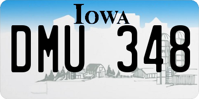 IA license plate DMU348