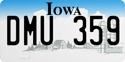 IA license plate DMU359