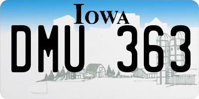 IA license plate DMU363