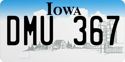 IA license plate DMU367