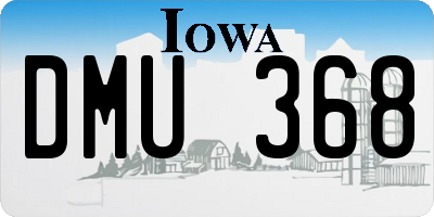 IA license plate DMU368