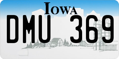 IA license plate DMU369