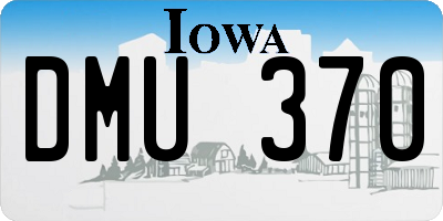 IA license plate DMU370