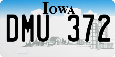 IA license plate DMU372