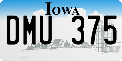 IA license plate DMU375
