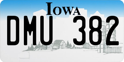 IA license plate DMU382