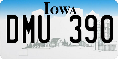 IA license plate DMU390