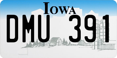 IA license plate DMU391