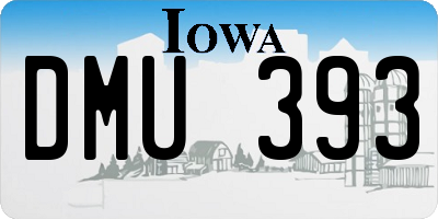 IA license plate DMU393