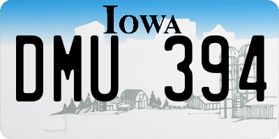 IA license plate DMU394