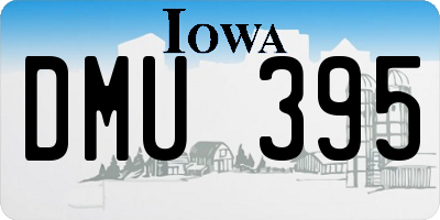 IA license plate DMU395