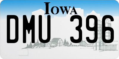 IA license plate DMU396