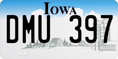 IA license plate DMU397