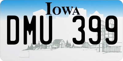 IA license plate DMU399