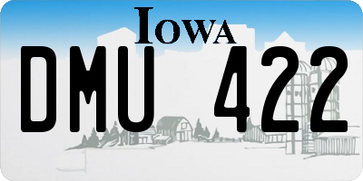 IA license plate DMU422