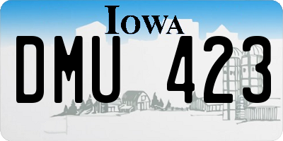 IA license plate DMU423