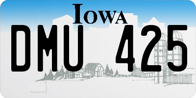 IA license plate DMU425