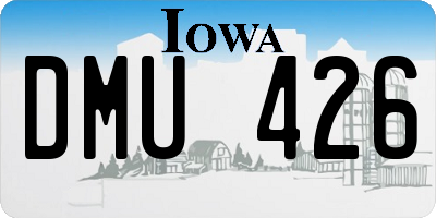 IA license plate DMU426