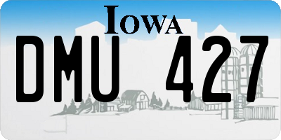 IA license plate DMU427