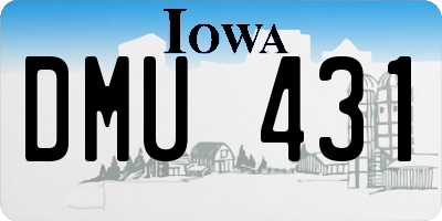 IA license plate DMU431