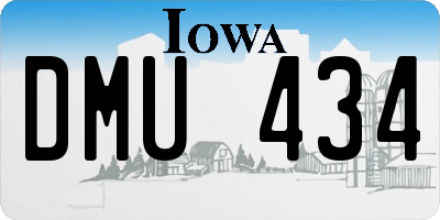 IA license plate DMU434