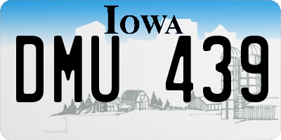 IA license plate DMU439