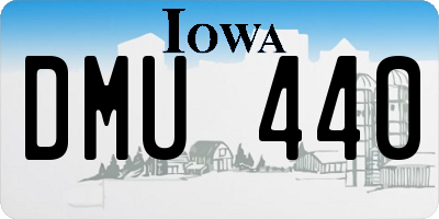 IA license plate DMU440