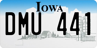 IA license plate DMU441