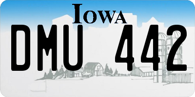 IA license plate DMU442