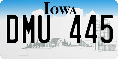 IA license plate DMU445